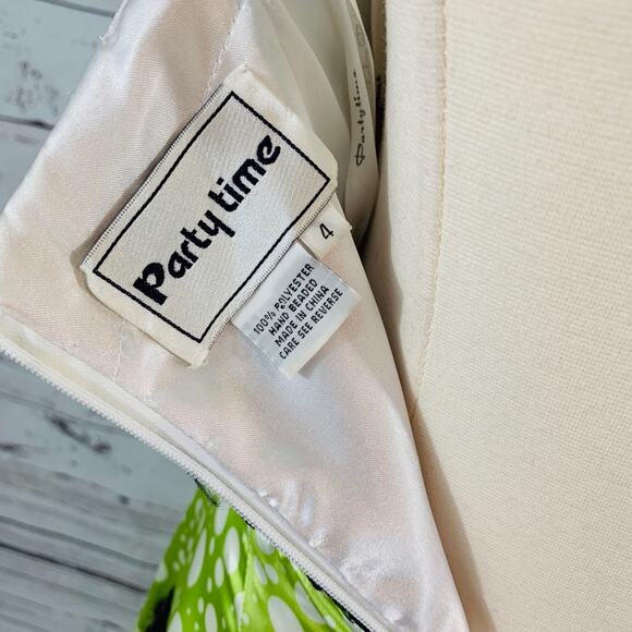 Party Time Green white black sequin dot formal - Picture 7 of 7